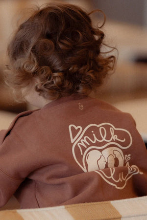 Sweat bébé marron-chocolat