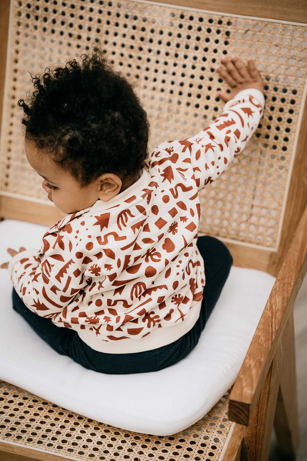 Sweat bébé Geometrisk i ekologisk bomull