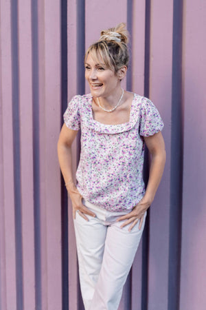 Blouse d’allaitement Lilas Mama - You&MilkBlouse d’allaitement Lilas MamaBlouse d’allaitement Lilas Mama