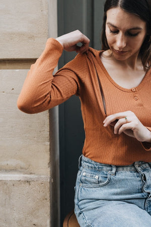 Body allaitement camel You&Milk