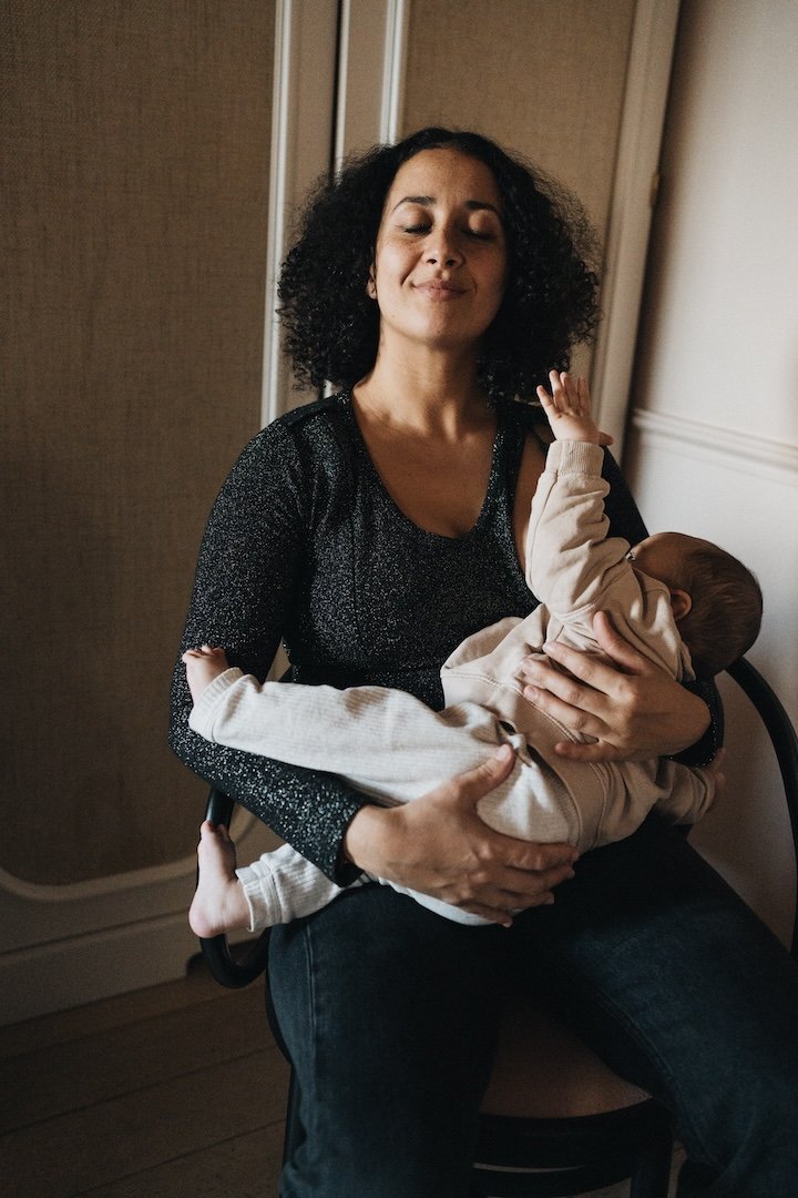 Body d’allaitement Fev'her Mama lurex noir