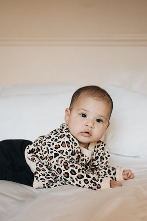 Sweat bébé léopard Graou en coton biologique