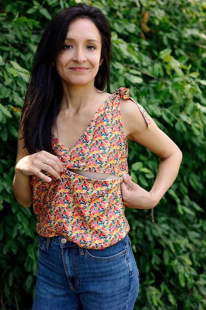 Top d’allaitement à bretelles nouées Joy