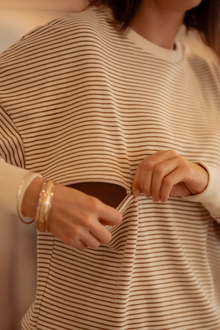Sweat oversize brownie allaitement