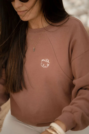 Sweat marron chocolat pour allaitement You&Milk