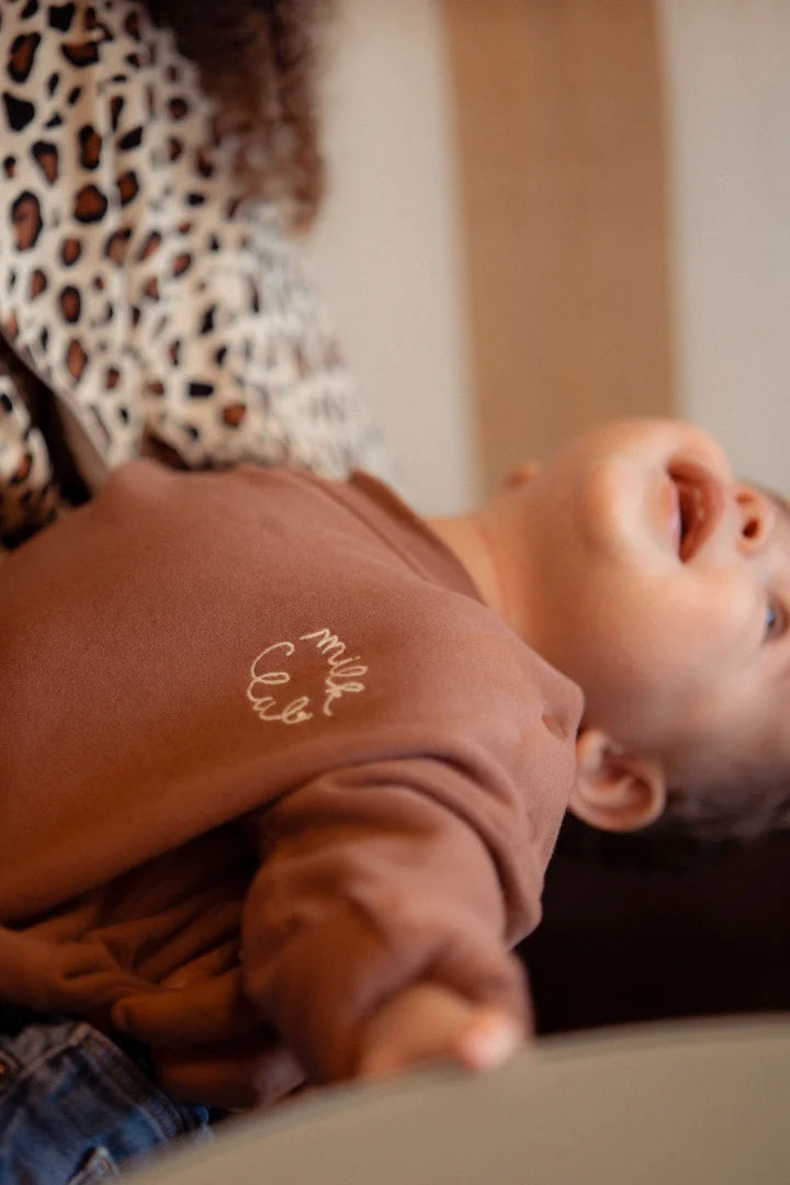 Sweat bébé marron-chocolat