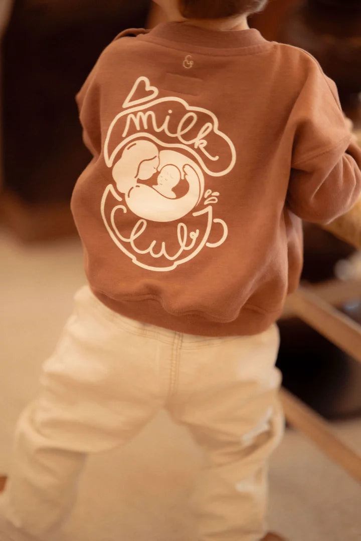 Sweat bébé marron-chocolat
