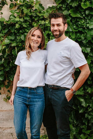 t-shirt blanc coton biologique homme et femme