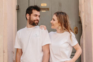 t-shirt blanc coton biologique homme et femme