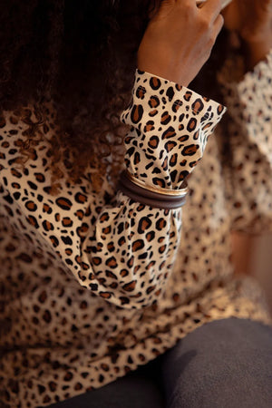 Tshirt allaitement leopard manches longues 