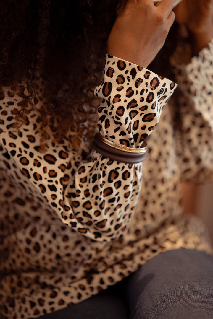 Tshirt allaitement leopard manches longues 