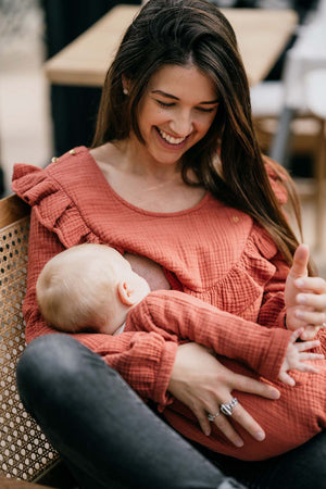 Blouse d'allaitement Bohémilk 100% gaze de coton biologique - You&MilkBlouse d'allaitement Bohémilk 100% gaze de coton biologiqueBlouse d'allaitement Bohémilk 100% gaze de coton biologique