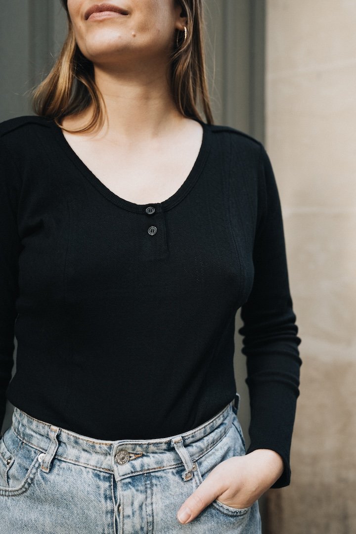 Body allaitement noir You&Milk