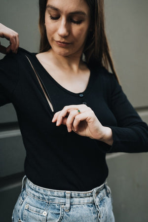 Body allaitement noir You&Milk