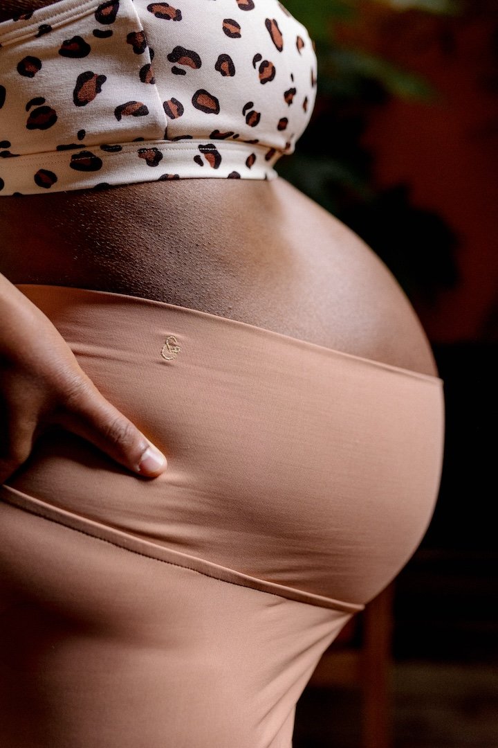 Gravid- och efterförlossningsleggings Bloom clay