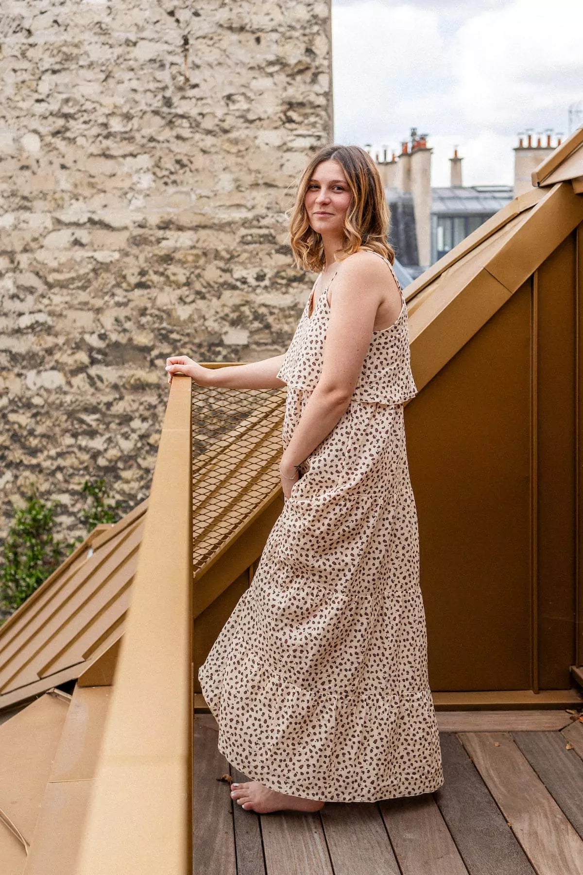 Long breastfeeding dress Summ'her Mama Leopard - Graou | You&Milk