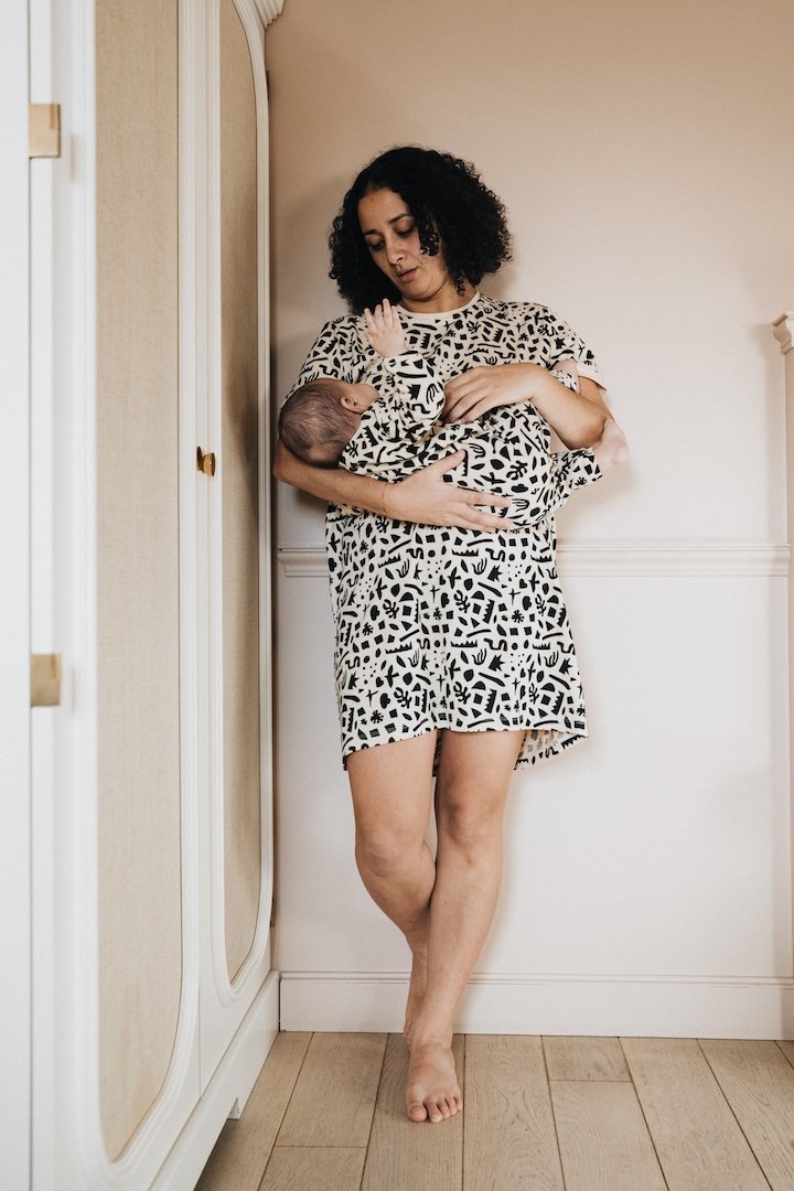 Robe t-shirt Géométric allaitement coton biologique You&Milk
