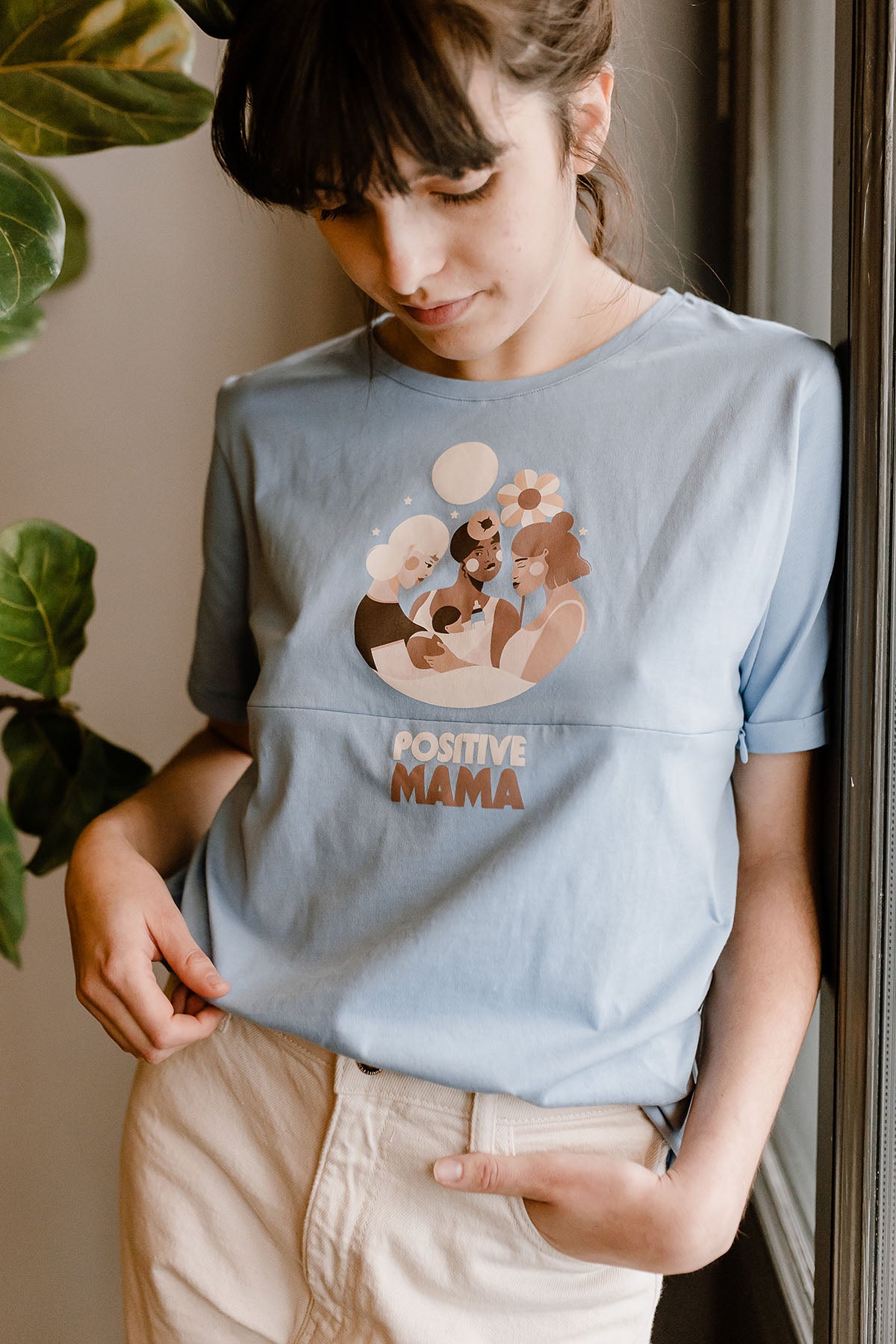 Still-T-Shirt Positive Mama Happy Mum & Baby x You&Milk
