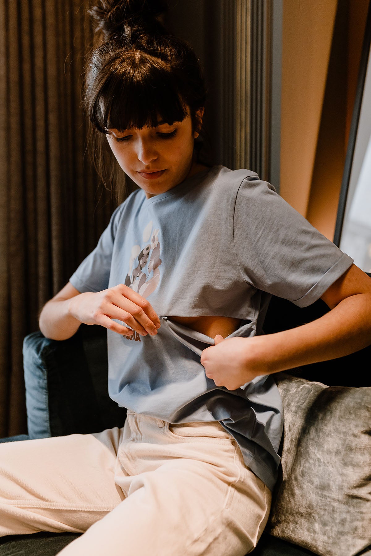 T-shirt d’allaitement Géométric